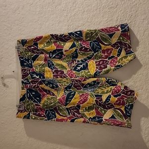 Hanes Her Way Leaf Print Shorts